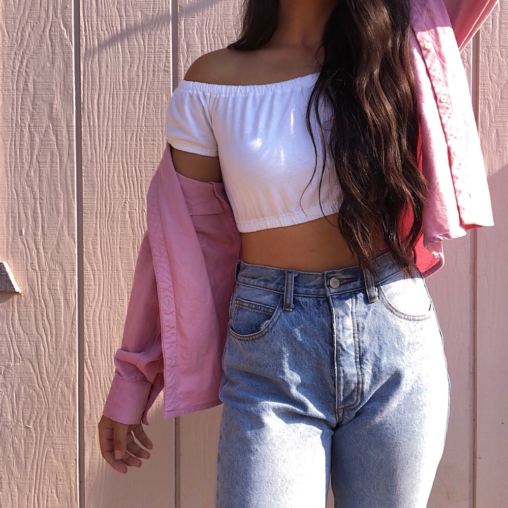 PINK CORDUROY BUTTON UP